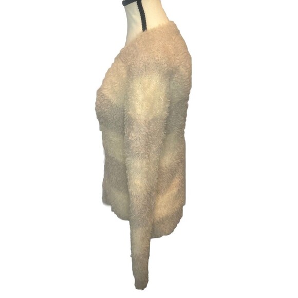 Banana Republic Merino Wool Furry Striped Cocoon Fluffy Pullover Sweater Sz S - Picture 3 of 9